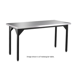 Stainless Steel Heavy Duty Table with Straight Edge, 48" x 48", Fixed Height