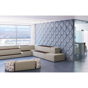 Flex 2-Tier Step Seating with Storage Cubby, Upholstered Back/Sides with Wood Steps, Standard Vinyl Upholstery, FREE SHIPPING