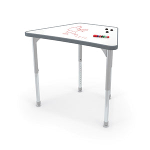 Hierarchy Beam Desk + Porcelain Steel Dry Erase Whiteboard Top, 34.4" W x 23.9" D, LIFETIME WARRANTY