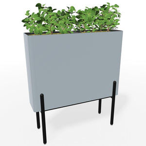 KASKAD® ASCEND Indoor Painted Steel Rectangular Planter, 36" W x 11-5/8" D x 40-1/4" H