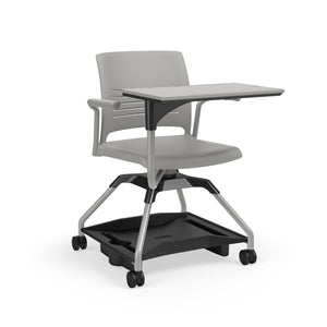 Learn2® Strive Mobile Seating, Cantilever Armchair with Plastic Worksurface, Poly Bookbag Rack, Polypropylene Seat and Back, FREE SHIPPING