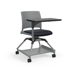 Learn2® Strive Mobile Seating with Plastic Worksurface, Flat Accessory Rack Upholstered Seat/Polypropylene Back, FREE SHIPPING
