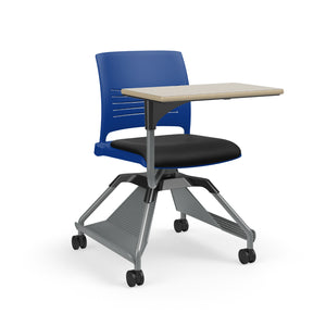 Learn2® Strive Mobile Seating with Laminate Worksurface, Accessory Rack Upholstered Seat/Polypropylene Back, FREE SHIPPING