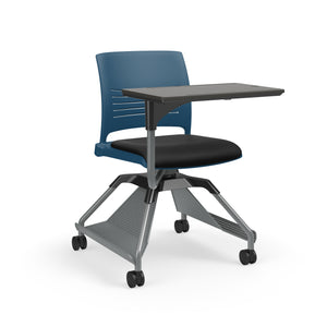 Learn2® Strive Mobile Seating with Plastic Worksurface, Accessory Rack Upholstered Seat/Polypropylene Back, FREE SHIPPING