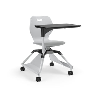 Learn2® Intellect Wave Mobile Seating with Plastic Worksurface, Accessory Rack, Polypropylene Seat and Back, FREE SHIPPING