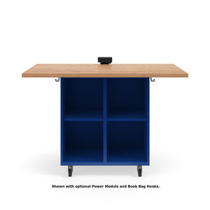 KI Ruckus Mobile Worktable, Single-Faced 2x2 Open Cubby Storage, 54" W x 30" D, 1-1/4" Laminate Top, FREE SHIPPING