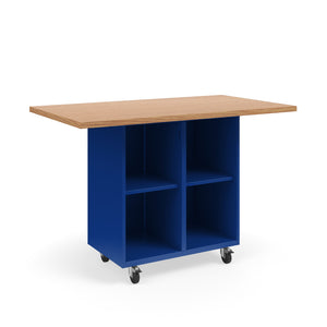 KI Ruckus Mobile Worktable, Single-Faced 2x2 Open Cubby Storage, 54" W x 30" D, 1-1/4" Laminate Top, FREE SHIPPING