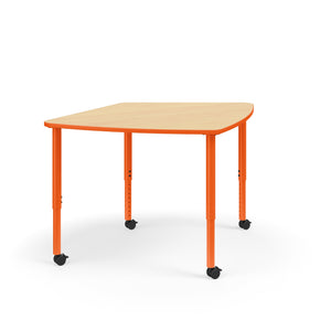 KI Ruckus Sitting Adjustable Height Diamond Activity Table with 1-1/4" Laminate Top, 20" - 33" H, FREE SHIPPING