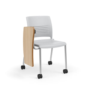 KI Strive 4-Leg ChangeUp Tablet Arm Chair with Casters, Polypropylene Seat/Back, FREE SHIPPING