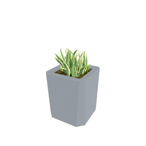Kasta Indoor Medium Height Painted Steel Square Planter, 18" W x 18" D x 21-1/2" H