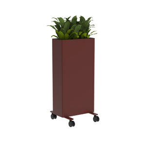 KASKAD® CASTERS Indoor Painted Steel Rectangular Planter, 18" W x 18" D x 38-1/4' H