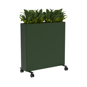 KASKAD® CASTERS Indoor Painted Steel Rectangular Planter, 36" W x 18" D x 38-1/4" H