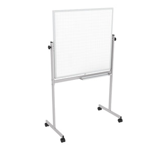 Mobile Double-Sided Magnetic Combination Ghost Grid/Whiteboard, 48" x 36"