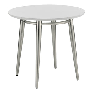 Brooklyn Round End Table with White Top