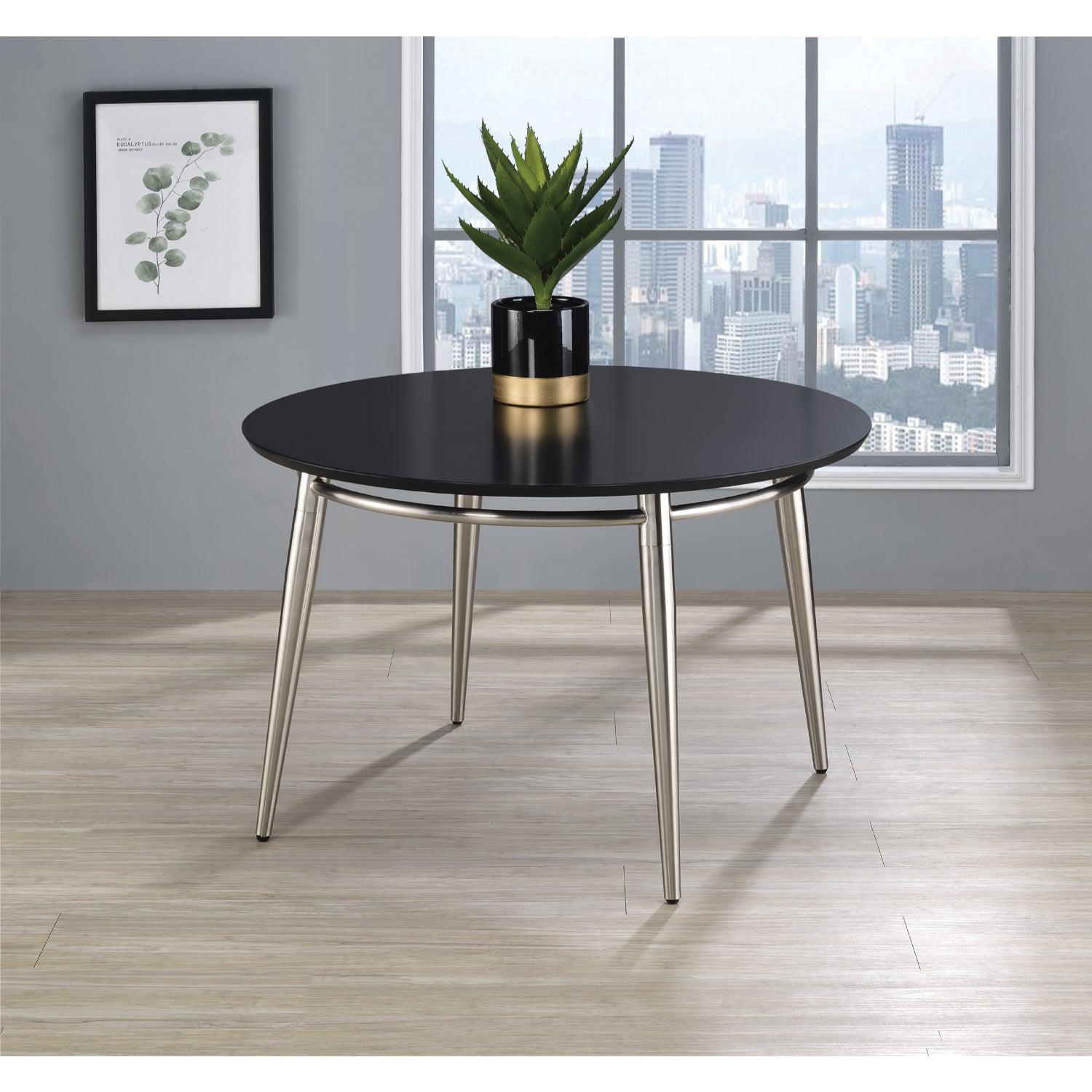Brooklyn Round Coffee Table with Black Top