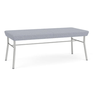 Mystic Guest Collection Reception Seating, 2 Seat Bench, Designer Fabric Upholstery, FREE SHIPPING