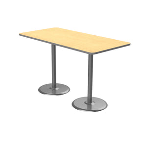 Dual Base Standing Height 36" x 72" Rectangle Cafe Table