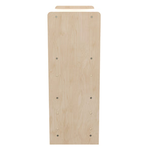 Bright Beginnings Commercial Grade 3 Shelf Wooden Classroom Open Storage Unit, Natural Finish