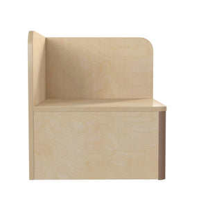 Bright Beginnings Commercial Grade Modular Classroom Seating Wooden Corner Table, Natural Finish