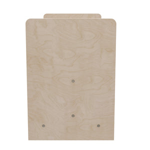 Bright Beginnings Commercial Grade Modular Double Sided Multipurpose Wooden Classroom Storage Unit with Transparent Sides, Natural Finish