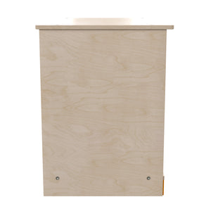 Bright Beginnings Commercial Grade Wooden Kid's Two Shelf Kitchen Cabinet