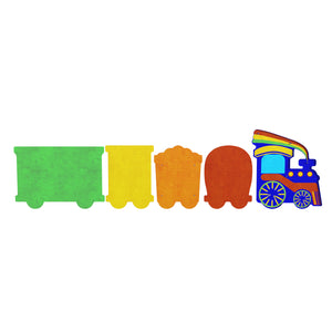 Bright Beginnings Commercial Grade Wooden Train STEAM Wall System with 5 Accessory Panel Holders