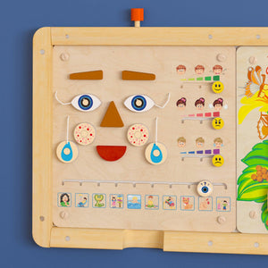 Bright Beginnings Commercial Grade Wooden Three Panel STEAM Wall System