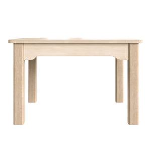 Bright Beginnings Commercial Grade Wooden Square Preschool Classroom Activity Table, 23.5"W x 14.5"H, Beech