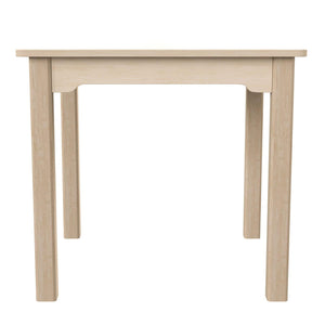 Bright Beginnings Commercial Grade Wooden Square Preschool Classroom Activity Table, 23.5"W x 21.25"H, Beech