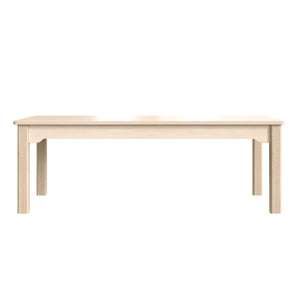 Bright Beginnings Commercial Grade Wooden Rectangular Preschool Classroom Activity Table, 23.5"W x 47.25"D x 14.5"H, Beech