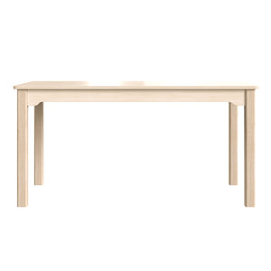 Bright Beginnings Commercial Grade Wooden Rectangular Preschool Classroom Activity Table, 23.5"W x 47.25"D x 21.25"H, Beech