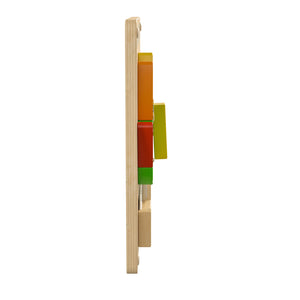 Bright Beginnings Commercial Grade STEAM Wall Activity Board with Natural Finish and Multicolor Accents, Counting