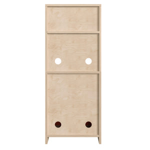 Bright Beginnings Commercial Grade Wooden Children's Kitchen Cabinet with Microwave