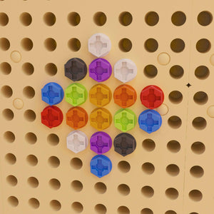 Bright Beginnings Commercial Grade Modular STEAM Wall 512 Piece Multicolor Screw Accessory Pack