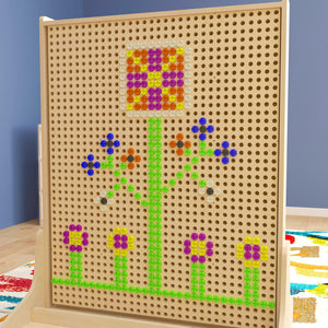 Bright Beginnings Commercial Grade Modular STEAM Wall 512 Piece Multicolor Screw Accessory Pack