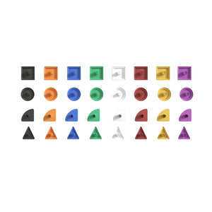 Bright Beginnings Commercial Grade Multicolor 256 Piece Shape Set for Modular STEAM Wall Systems