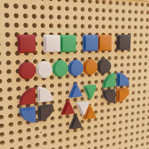 Bright Beginnings Commercial Grade Multicolor 256 Piece Shape Set for Modular STEAM Wall Systems