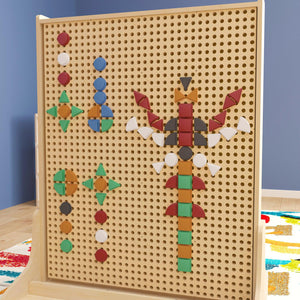 Bright Beginnings Commercial Grade Multicolor 256 Piece Shape Set for Modular STEAM Wall Systems