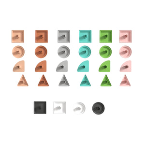 Bright Beginnings Commercial Grade Pastel 256 Piece Shape Set for Modular STEAM Wall Systems