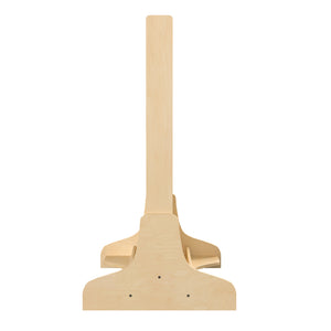 Bright Beginnings Commercial Grade Natural Finish Wooden Double Sided Freestanding STEAM Wall Base with Peg Panels