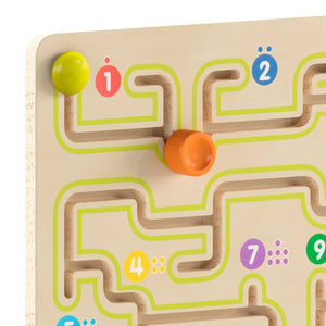 Bright Beginnings Commercial Grade STEM Sliding Maze Learning Board, Natural/Multicolor