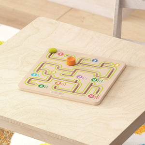 Bright Beginnings Commercial Grade STEM Sliding Maze Learning Board, Natural/Multicolor