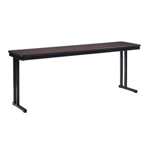 Max Seating Folding Training and Seminar Table with Cantilever Legs, 18" x 96", High Pressure Laminate Top with Particleboard Core/PVC Edge Banding