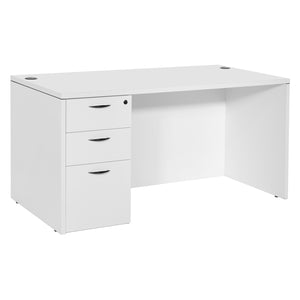 Napa Single Pedestal Desk, with Full Box/Box/FilePedestal, 60" W x 30" D x 29" H