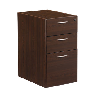 Napa Box/Box/File Pedestal, Unfinished Top, 15.5" x 22.25" x 28.25" H
