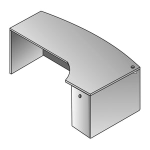 Napa Right Corner Desk, 71" x 30"/48" x 29" H