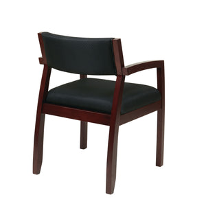Napa Guest Chair with Upholstered Back, Silver Ion Technology Dillon Fabric Upholstery