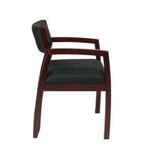 Napa Guest Chair with Upholstered Back, Silver Ion Technology Dillon Fabric Upholstery