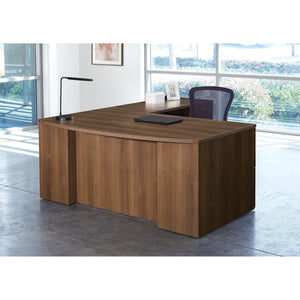 Napa StepFront L Shape with Bow Top Desk, 71” x 88”