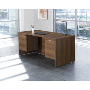 Napa Double Pedestal Desk, 60" x 30" x 29" H